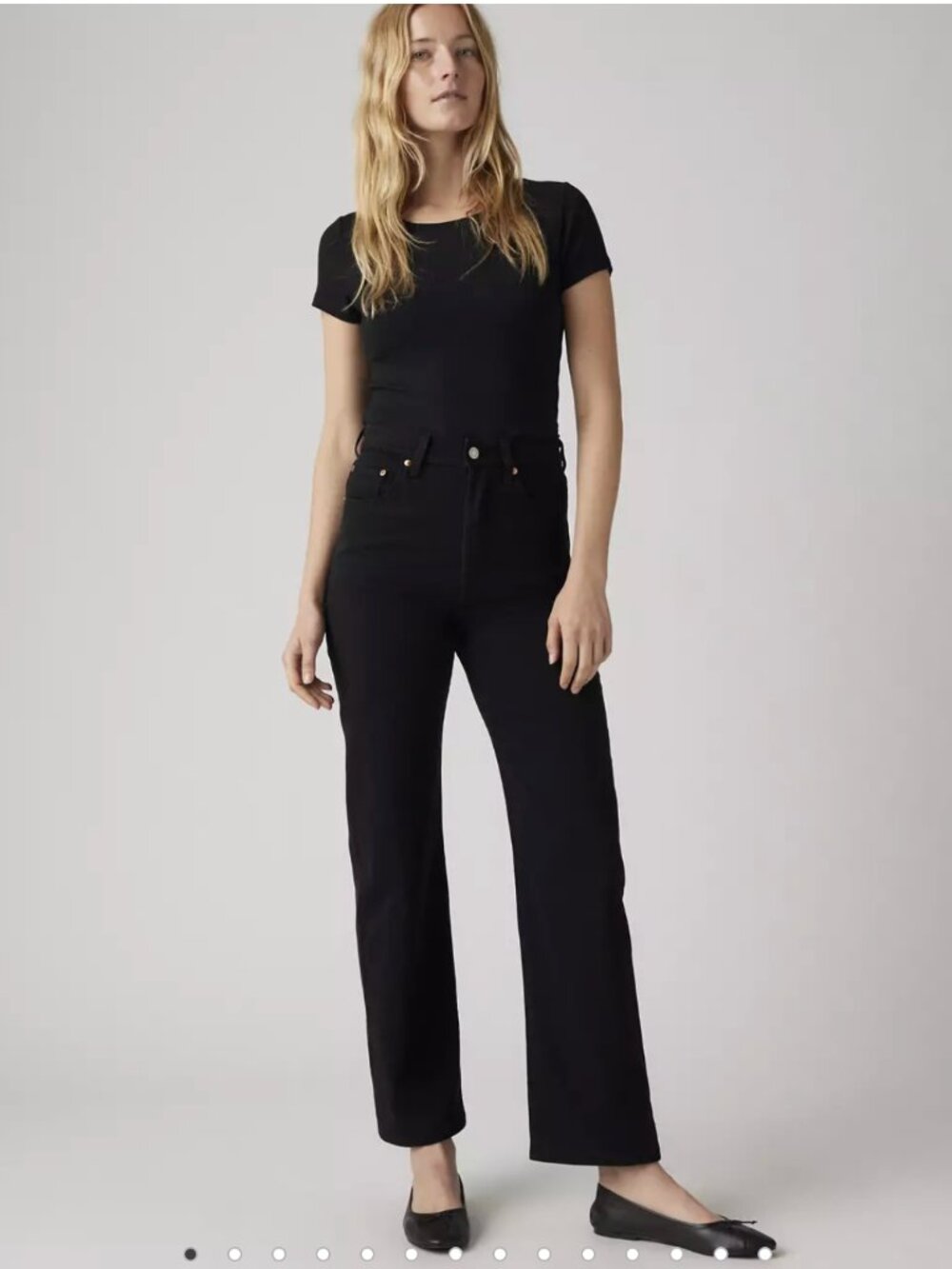 Levi's Ribcage Straight Ankle Black Jeans